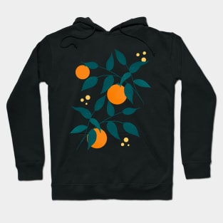 teal orange tree branches Hoodie